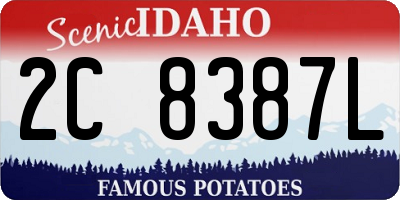 ID license plate 2C8387L