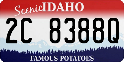 ID license plate 2C8388Q