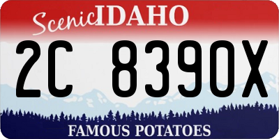 ID license plate 2C8390X