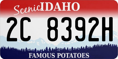 ID license plate 2C8392H