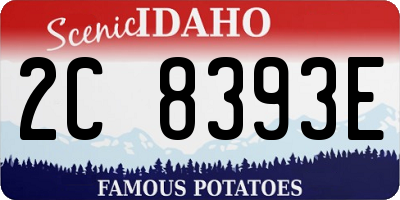 ID license plate 2C8393E