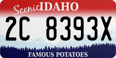 ID license plate 2C8393X