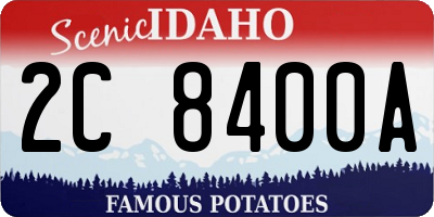 ID license plate 2C8400A