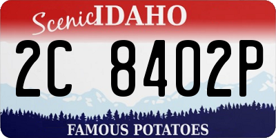 ID license plate 2C8402P