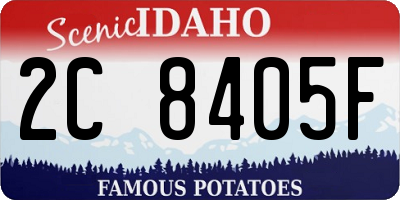 ID license plate 2C8405F
