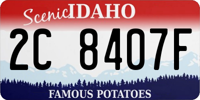 ID license plate 2C8407F