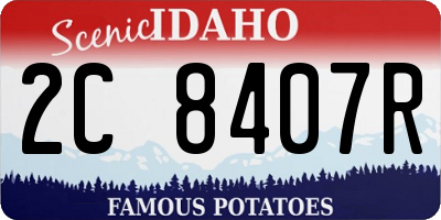 ID license plate 2C8407R