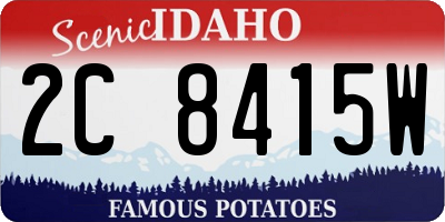 ID license plate 2C8415W