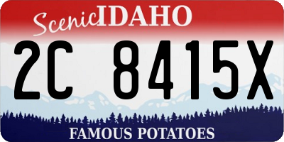 ID license plate 2C8415X