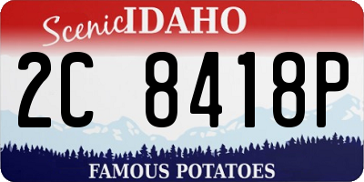 ID license plate 2C8418P