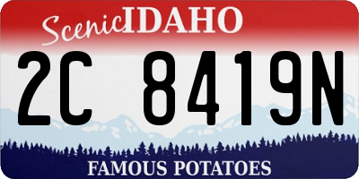 ID license plate 2C8419N