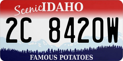 ID license plate 2C8420W