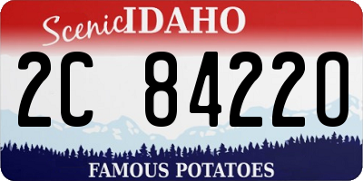 ID license plate 2C8422O