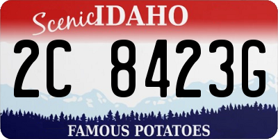 ID license plate 2C8423G