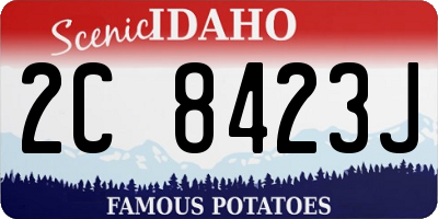 ID license plate 2C8423J