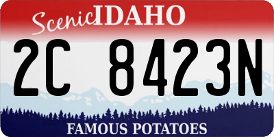 ID license plate 2C8423N