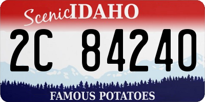 ID license plate 2C8424O