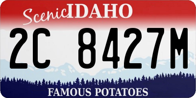 ID license plate 2C8427M