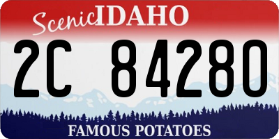 ID license plate 2C8428O