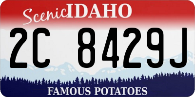 ID license plate 2C8429J