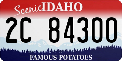 ID license plate 2C8430O