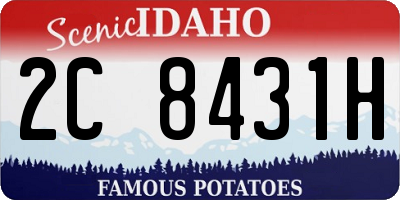ID license plate 2C8431H