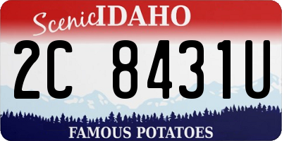 ID license plate 2C8431U
