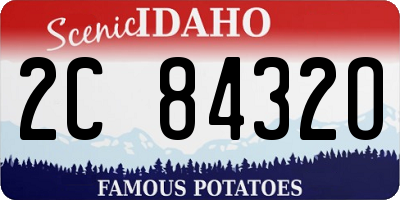 ID license plate 2C8432O