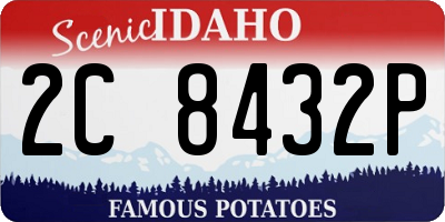 ID license plate 2C8432P
