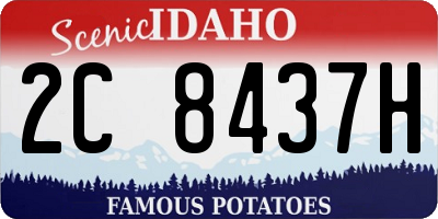 ID license plate 2C8437H