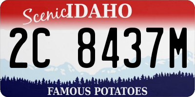 ID license plate 2C8437M