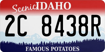 ID license plate 2C8438R