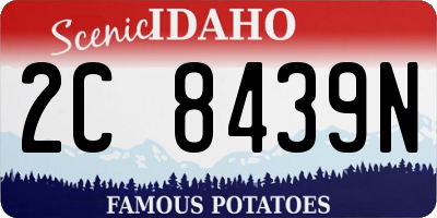 ID license plate 2C8439N