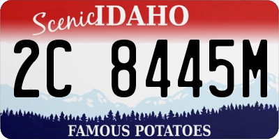 ID license plate 2C8445M
