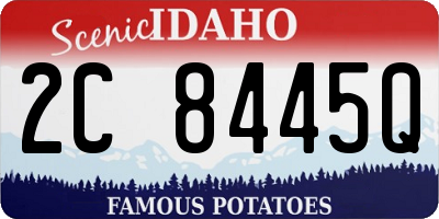 ID license plate 2C8445Q