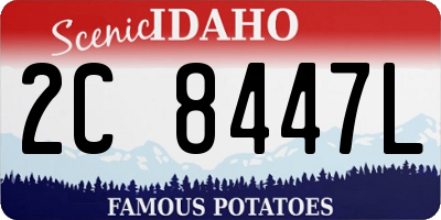 ID license plate 2C8447L