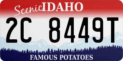 ID license plate 2C8449T