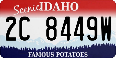 ID license plate 2C8449W