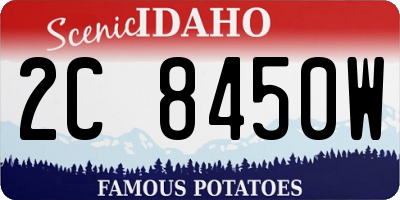 ID license plate 2C8450W