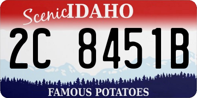 ID license plate 2C8451B