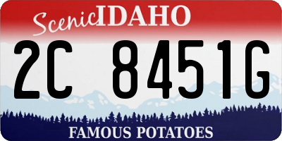 ID license plate 2C8451G