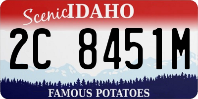 ID license plate 2C8451M