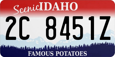 ID license plate 2C8451Z