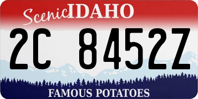 ID license plate 2C8452Z