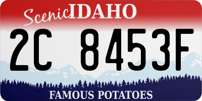 ID license plate 2C8453F