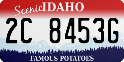 ID license plate 2C8453G