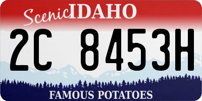 ID license plate 2C8453H