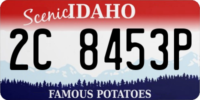 ID license plate 2C8453P