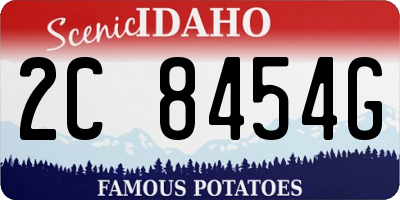 ID license plate 2C8454G