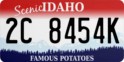 ID license plate 2C8454K
